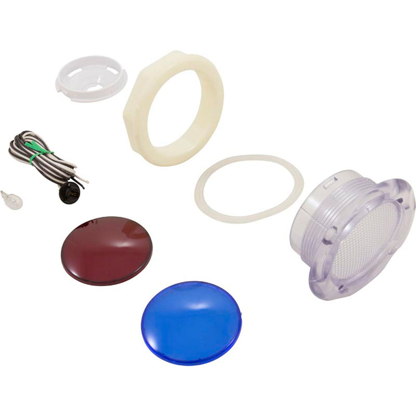 Applique murale, WW, taille de trou 3-3/4", avec lentille, harnais, ampoule