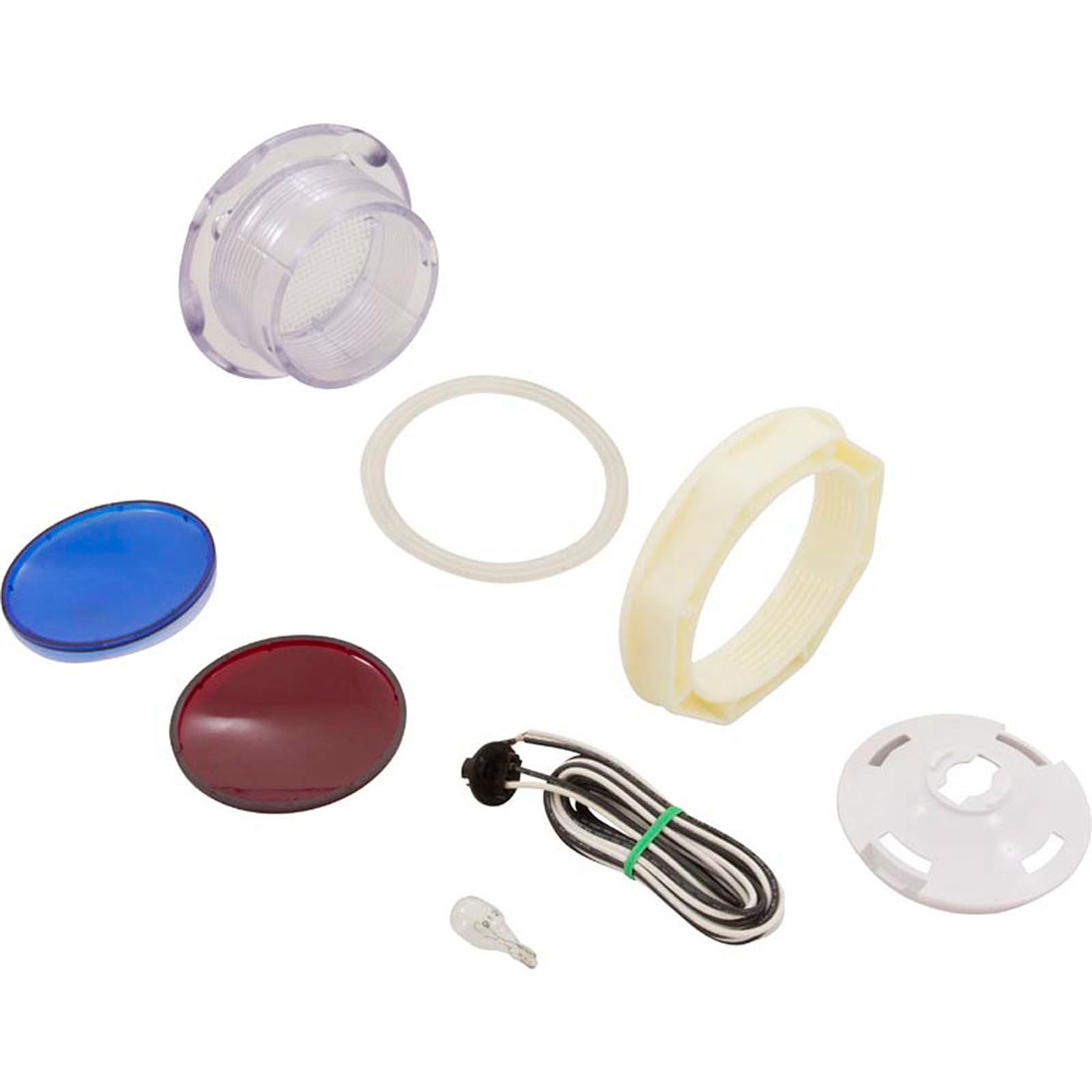 Light Wall Fitting, WW, 3-3/4" Hole Size, w/Lens, Harness, Bulb