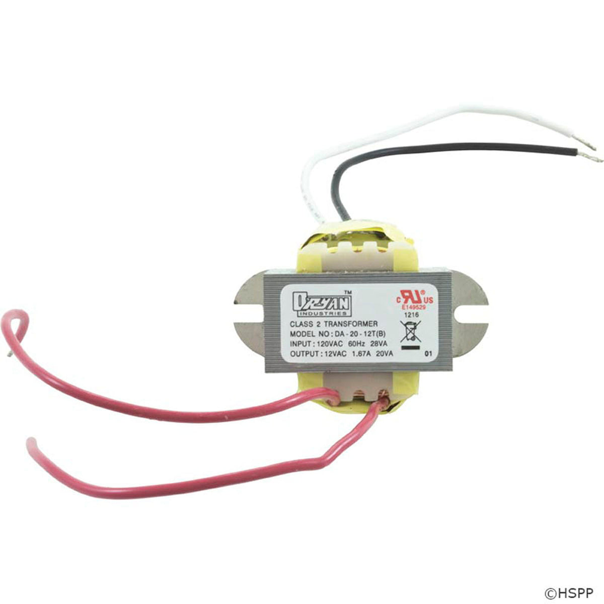Transformer, Therm Products, 115v, 12v, 12w