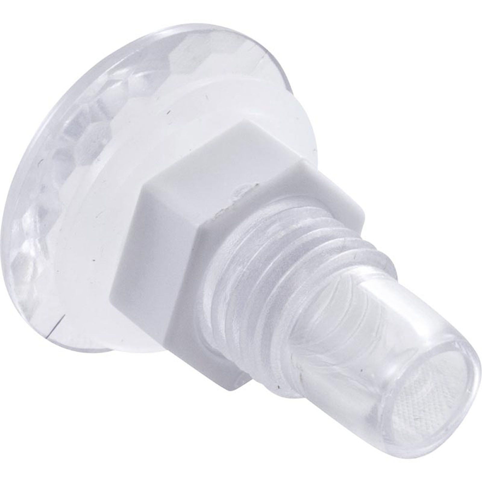 Light Wall Fitting, RD, Mini POL, 1/2"hs, 1"fd, Clear