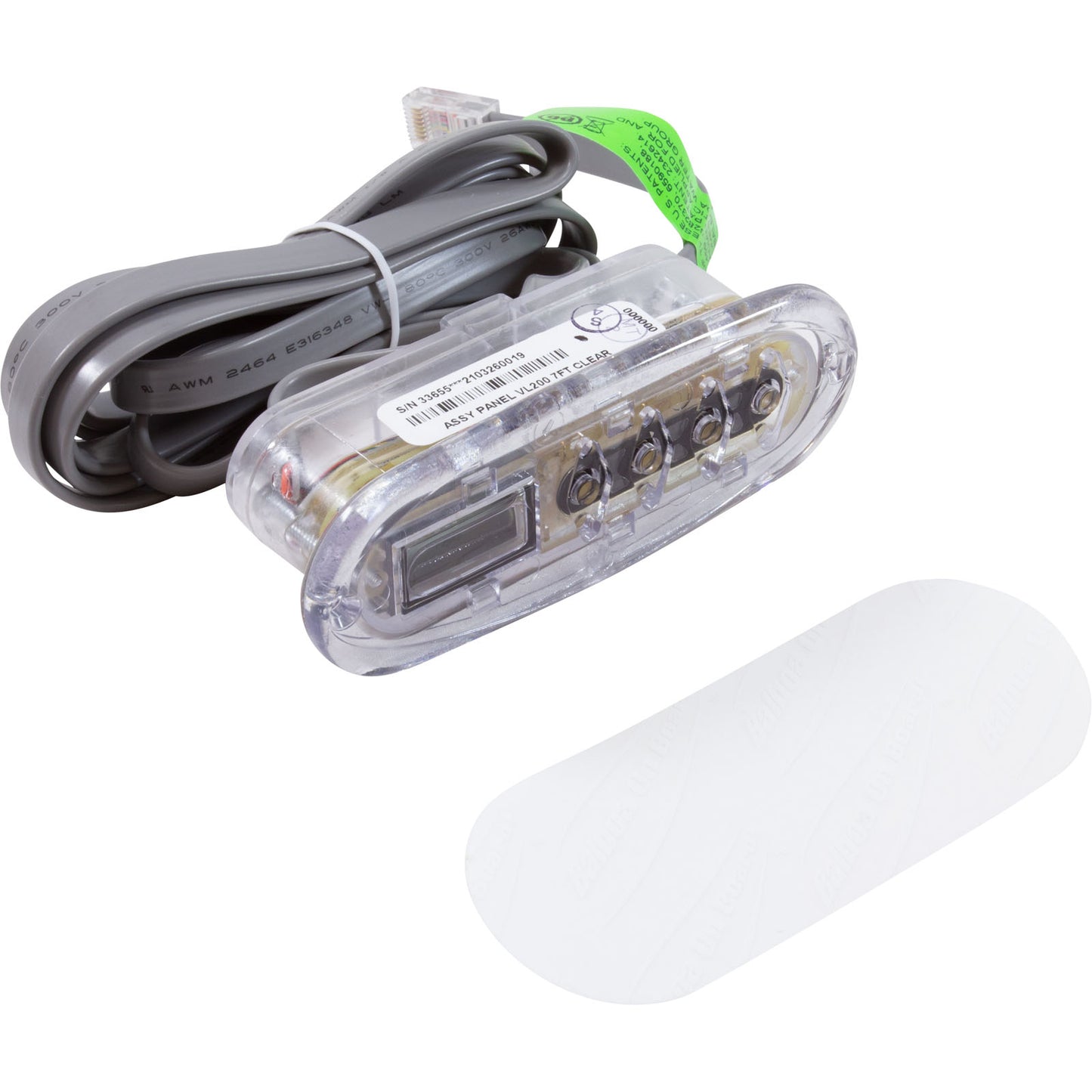 Topside, Balboa Water Group, VL200, 4 Button, w/o Overlay, Clr