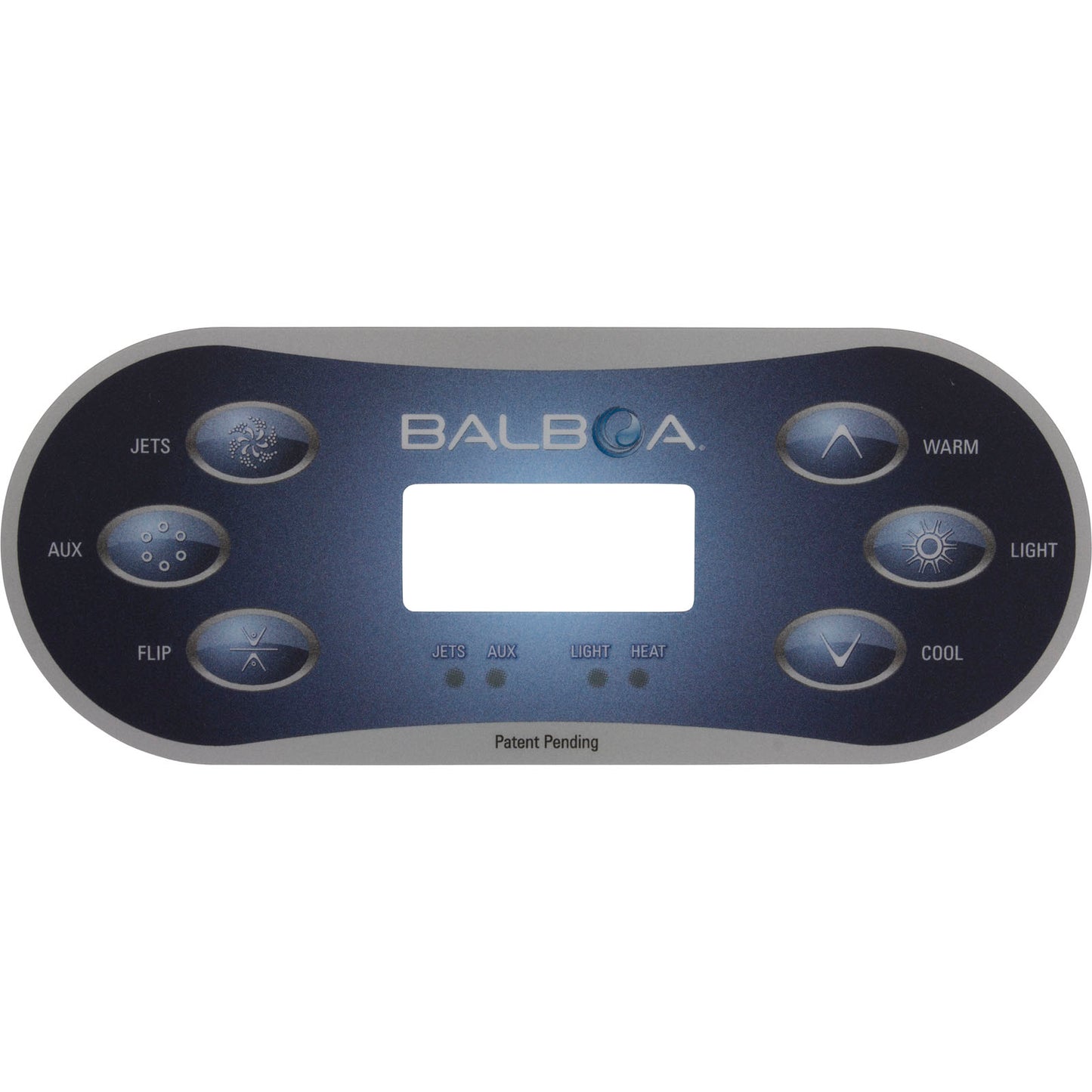 Overlay, Balboa BP Series, TP600, 6 Button, P1, Aux, Flip, Temp, Lt