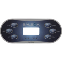 Overlay, Balboa BP Series, TP600, 6 Button, P1, Aux, Flip, Temp, Lt