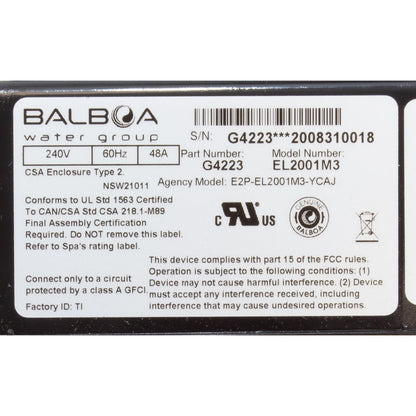 Control, Genuine BWG EL2001M3, P1 (2) , P2 (2) , Bl, 4kW, 115v/230v