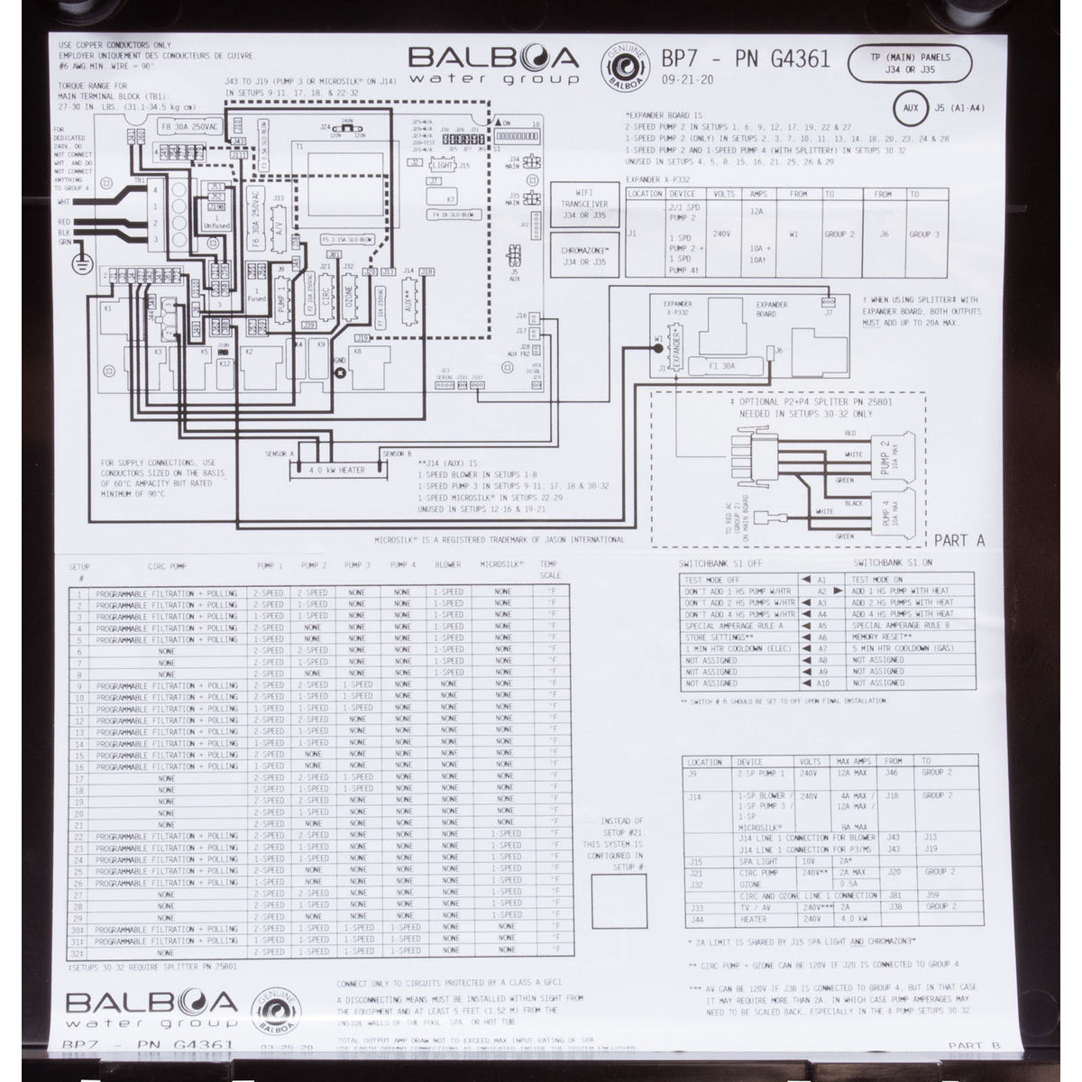 Control Only, Balboa Water Group BP7, 4.0kW, w/ Plug-n-Click