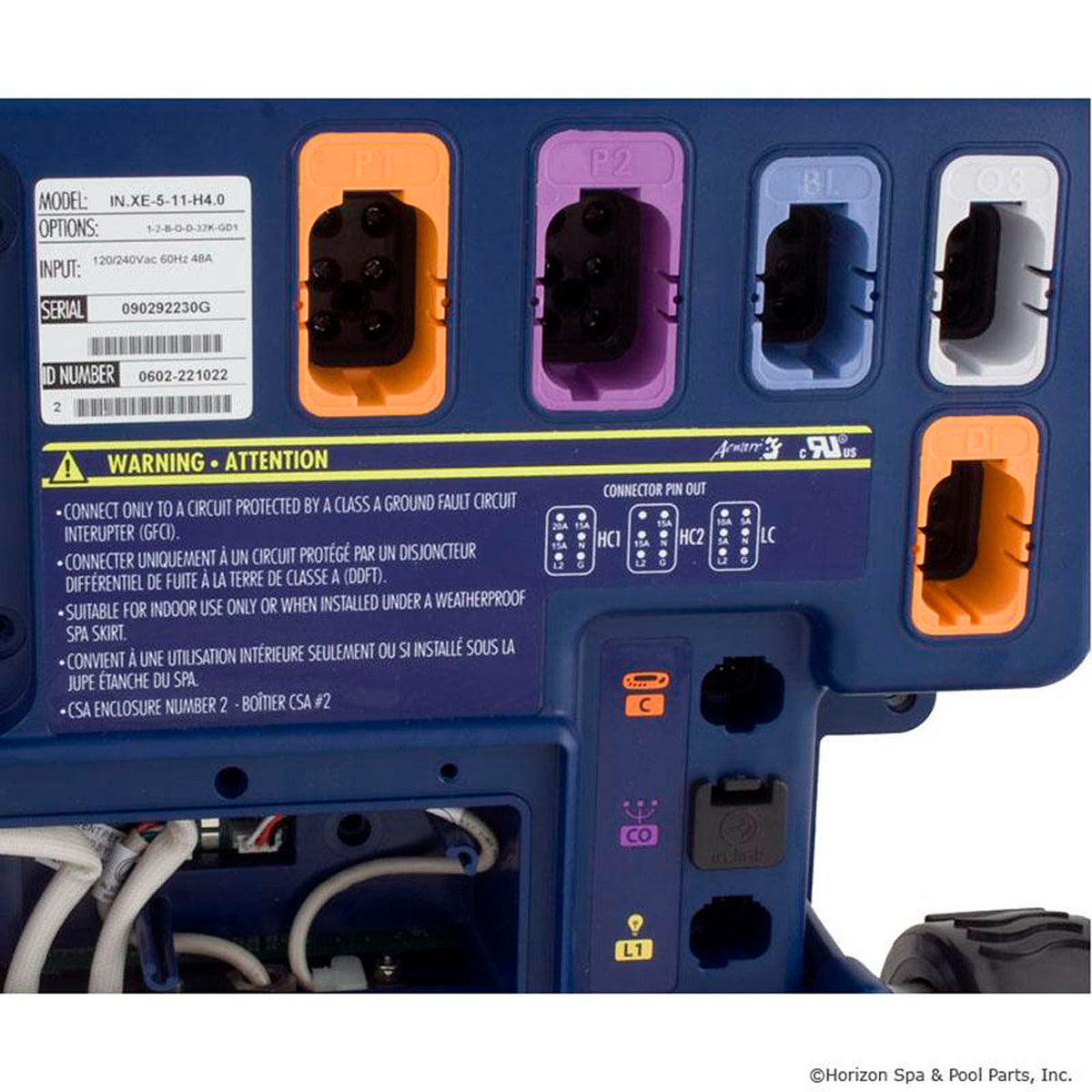 Ctrl, Gecko in.xe-5, P1, P2, Bl, Oz, L, 4.0kW, 115v/230v, in.k600, LCD