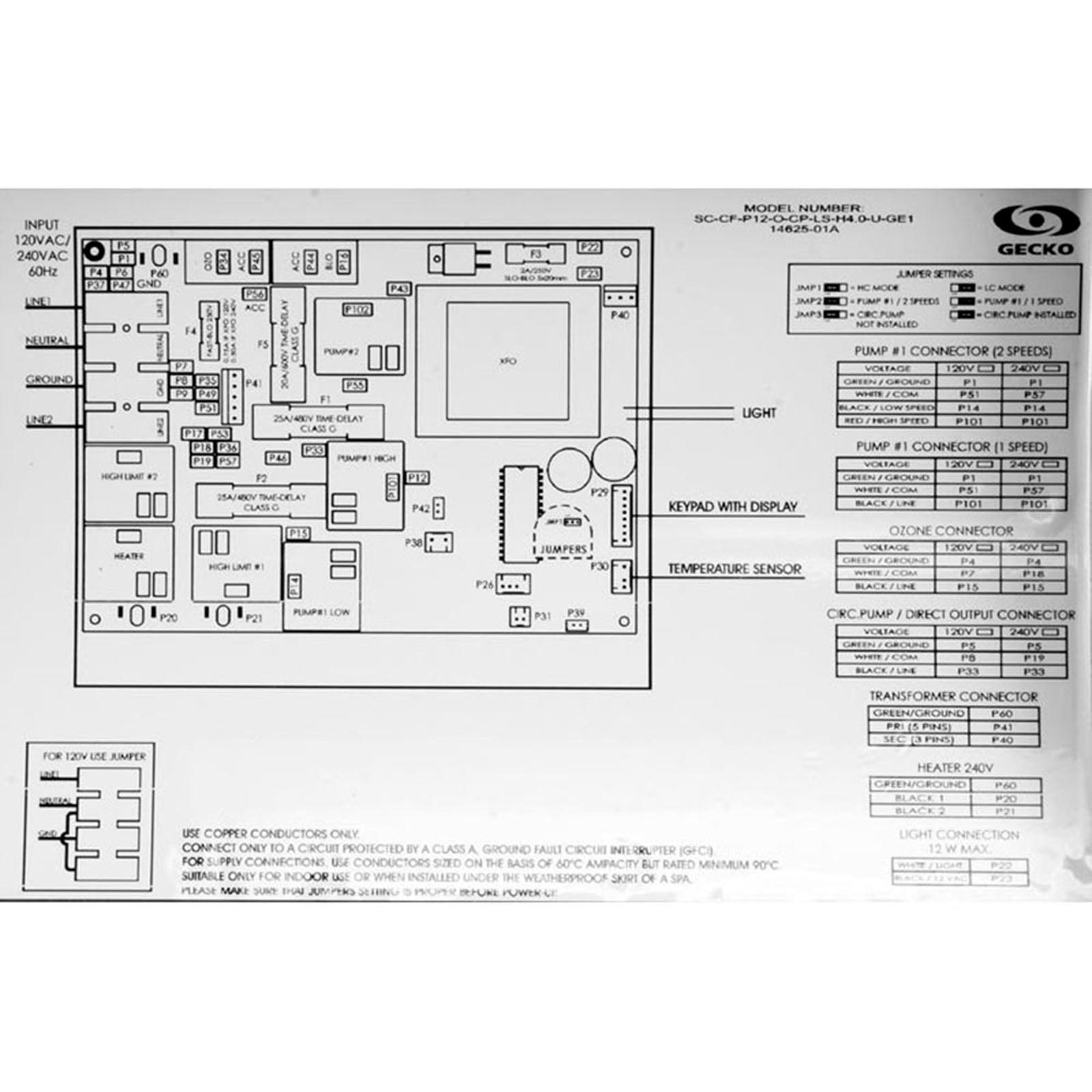 Control, Gecko S-Class, P1, Oz, L, 4.0kW, 115v/230v