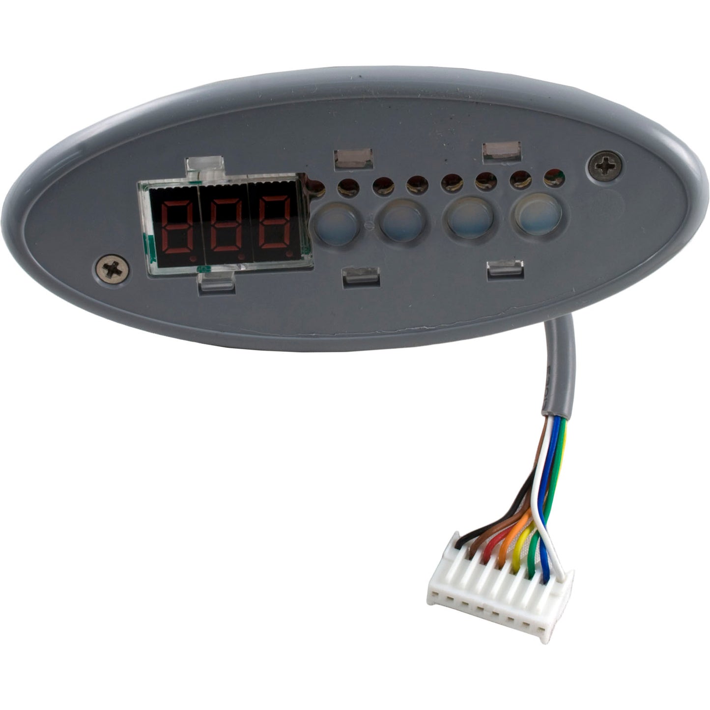 Topside, Gecko TSC-9/K-9, 4-Button, 1 or 2 Pump, Sm Oval, LED