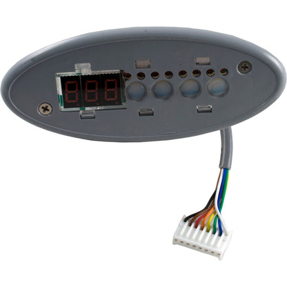 Topside, Gecko TSC-9/K-9, 4-Button, 1 or 2 Pump, Sm Oval, LED