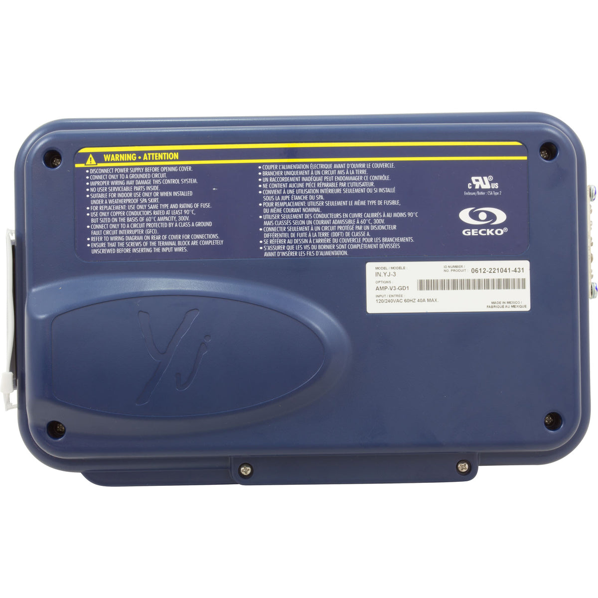 Control, Gecko in.yj-3, P1 (2) , CP, Oz, 4.0kW, 115v/230v, in.k300