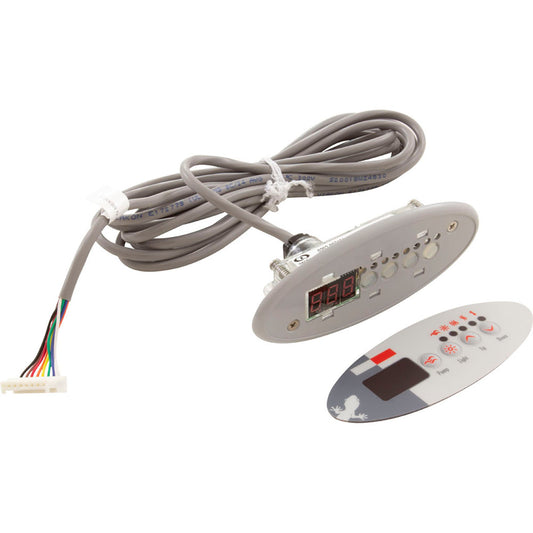 Parte superior, Gecko TSC-9/K-9, 4 botones, 1 bomba, forma ovalada pequeña, LED