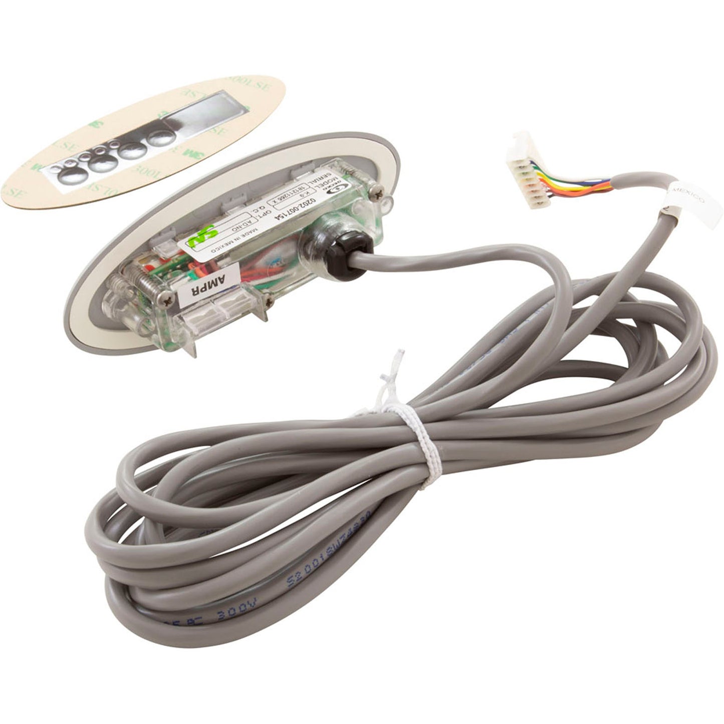 Topside, Gecko TSC-9/K-9, 4 boutons, 1 pompe, petit ovale, LED