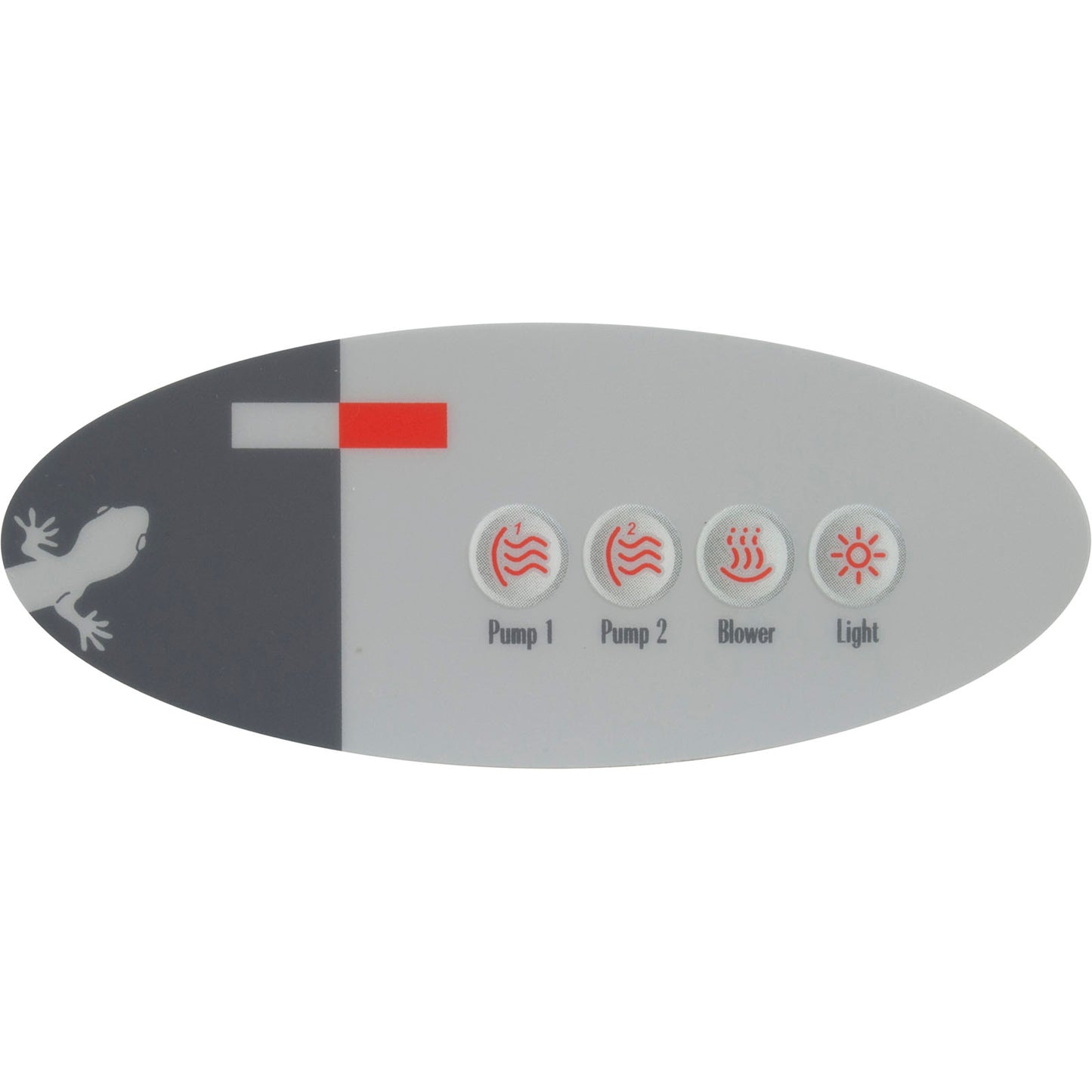 Topside, Gecko TSC-3 Aux, 4 Button, 2 Pump, Small Oval