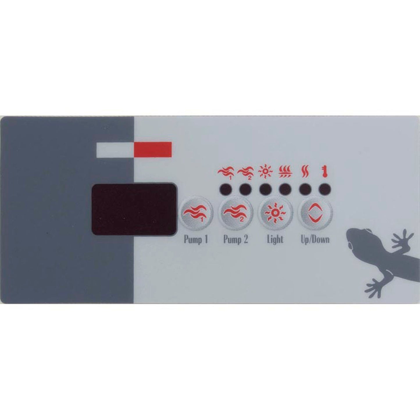 Overlay, Gecko TSC-18-GE2, 4 Button, P1, P2, Light