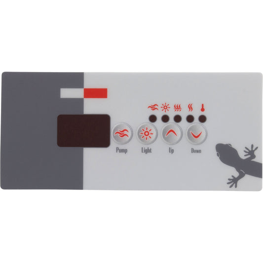 Overlay, Gecko TSC-18-GE1, 4 Button, P1, Light