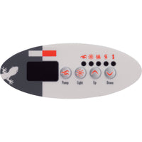 Overlay, Gecko TSC-9-GE1, 4 Button, P1, Light