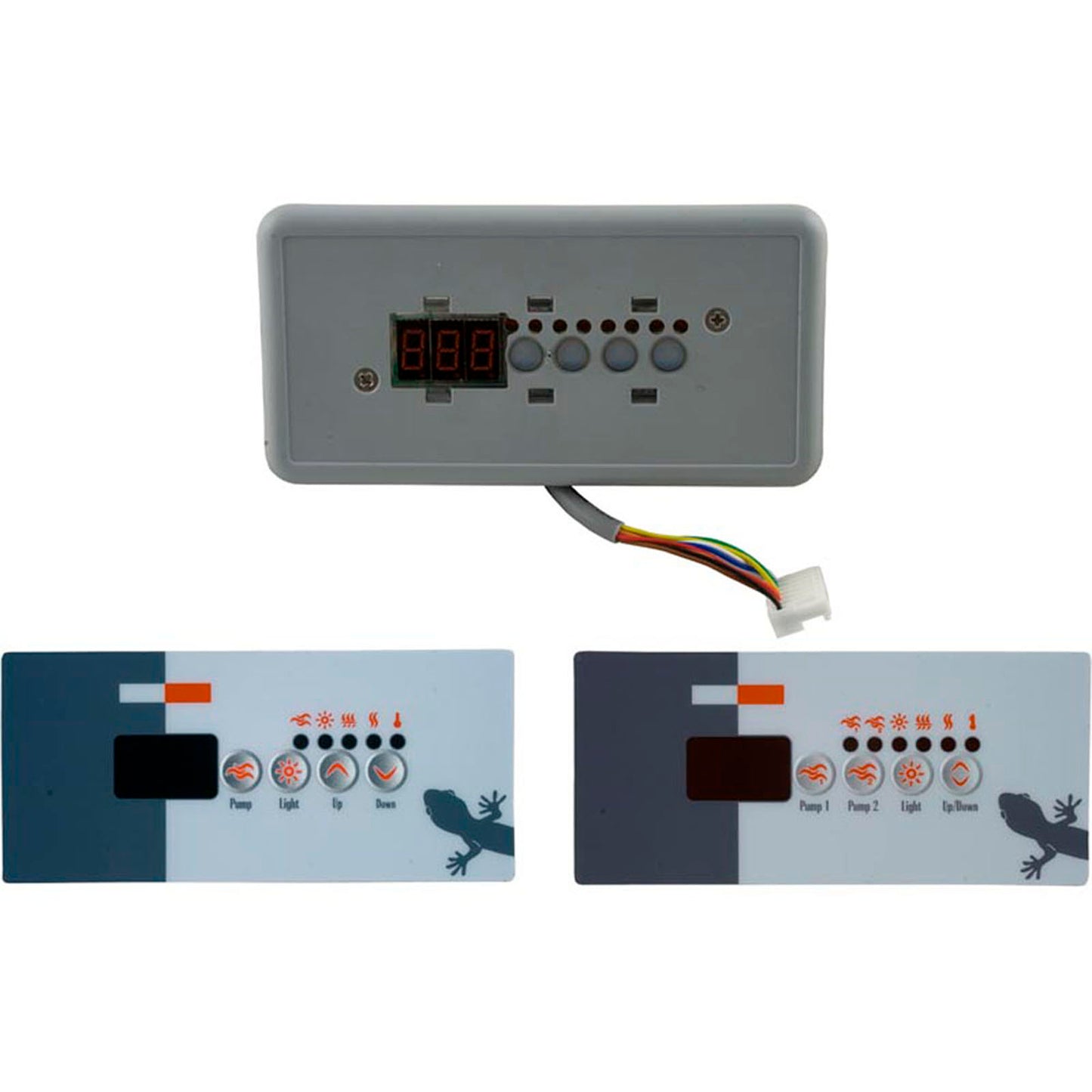 Topside, Gecko TSC-18/K-18, 4 Btn, Small Rec, LED, w/2 Overlays