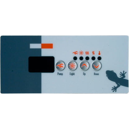 Topside, Gecko TSC-18/K-18, 4 Btn, Small Rec, LED, w/2 Overlays