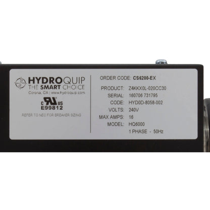 Control, Hydro-Quip CS6200EX, P1, P2, Oz, CP, 3.0kW, K-18, 50Hz