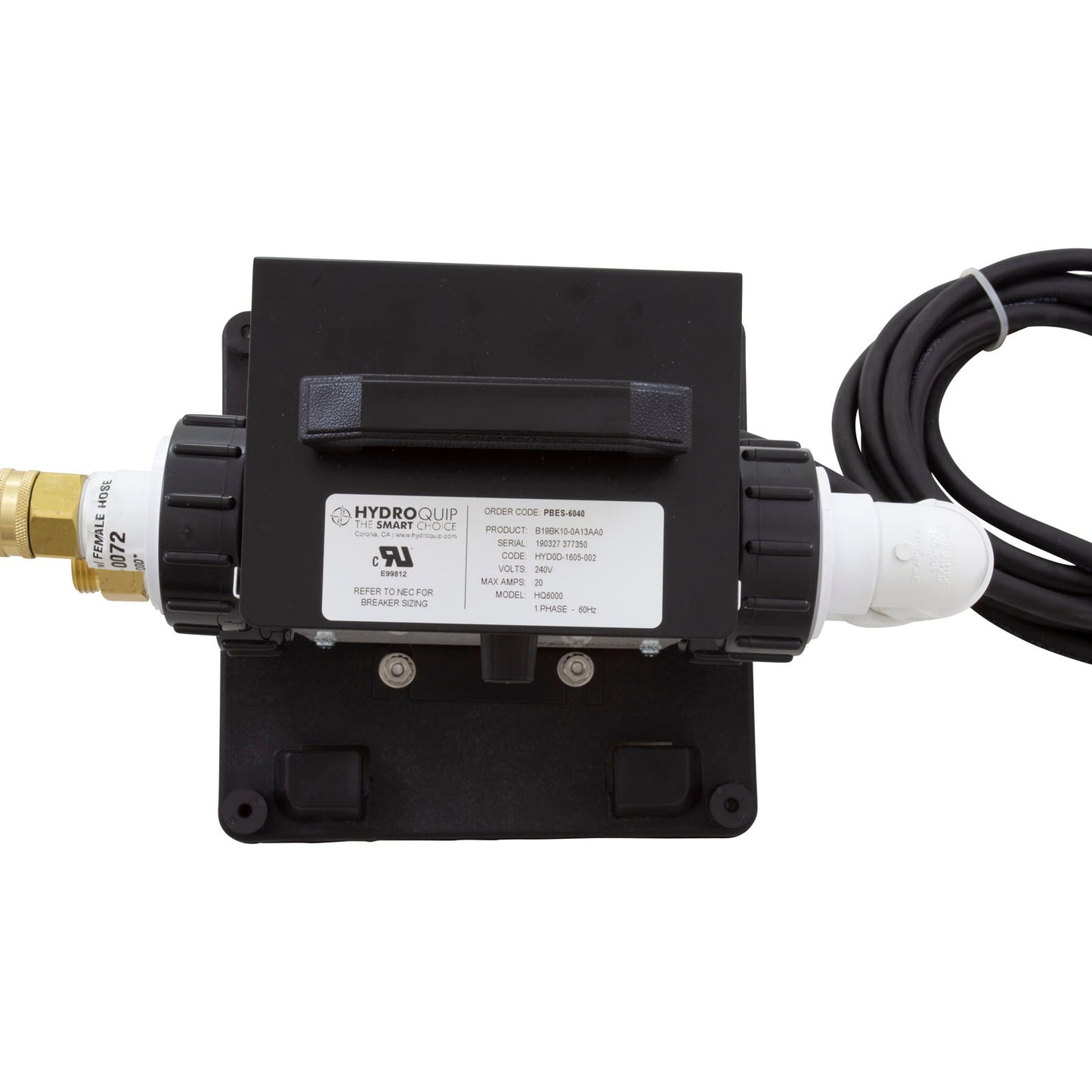 Portable Baptismal System, HQ PBES6040, 1/6hp, 4.0kW, 230v