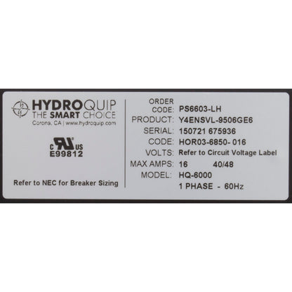 Contrôle, HQ PS6603HS30, P2 2 vitesses, Bl, Oz, Lt, Cp, 5,5 kW Eco 3