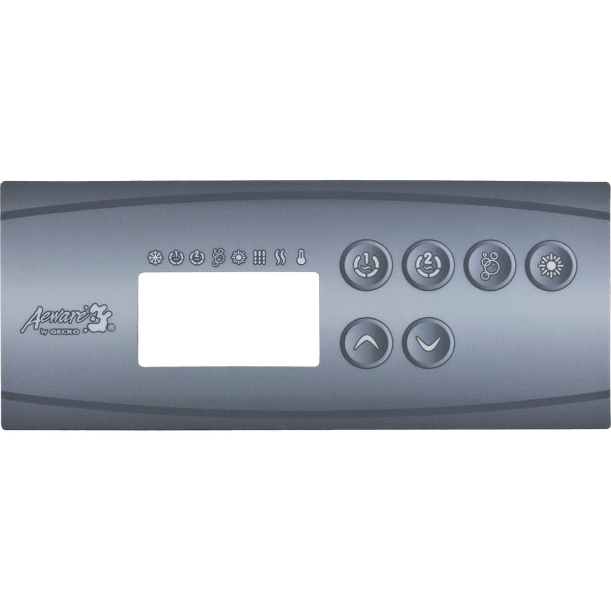 Overlay, Hydro-Quip, in.K35, 6 Button, P1, P2, Bl, Lt