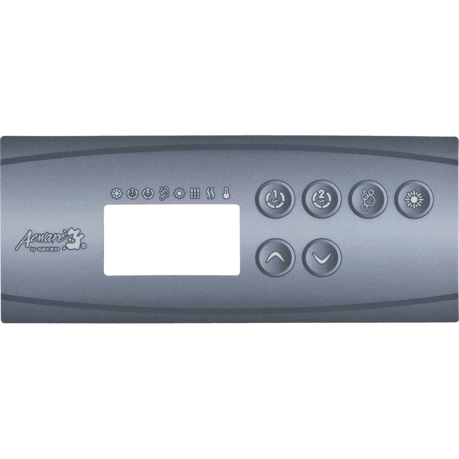 Overlay, Hydro-Quip, in.K35, 6 Button, P1, P2, Bl, Lt