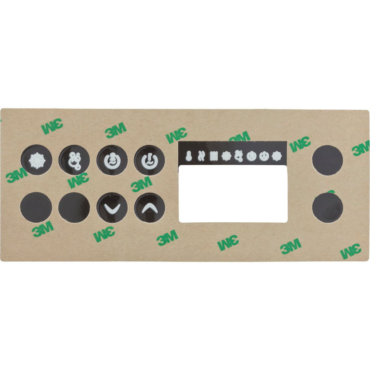 Overlay, Hydro-Quip, in.K35, 6 Button, P1, P2, Bl, Lt