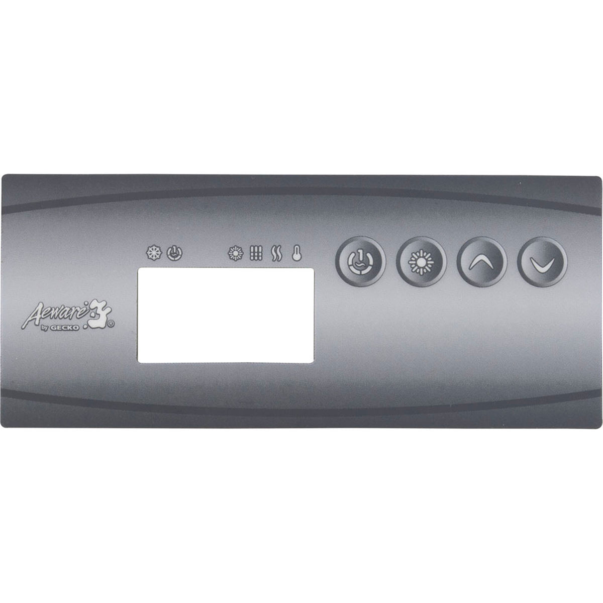 Overlay, Gecko in.k19, 4 Button, P1, Lt, Temp Up, Temp Down