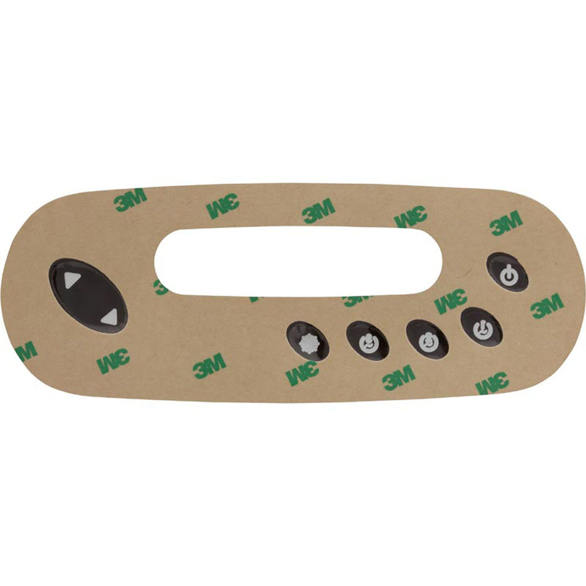 Overlay, HydroQuip in.k450 7-Button, P1, P2, P3, Lt, Grey