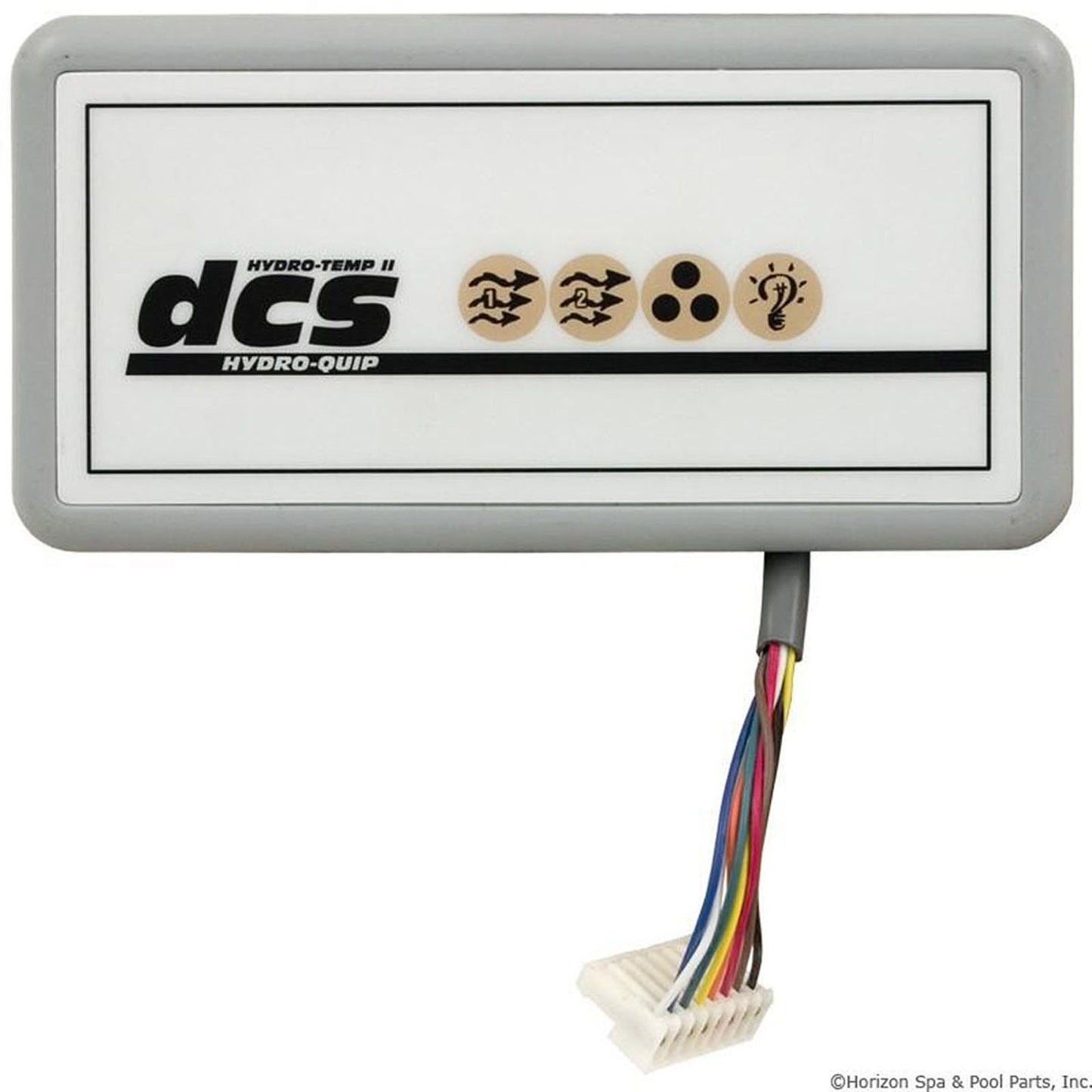 Dessus, commande auxiliaire Hydro-Quip, P1, P2, Lt, Aux, cordon de 25 pieds