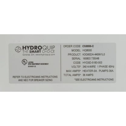 Outdoor Control, Hydro-Quip CS8800-C, Gas, w/60 ftTopside