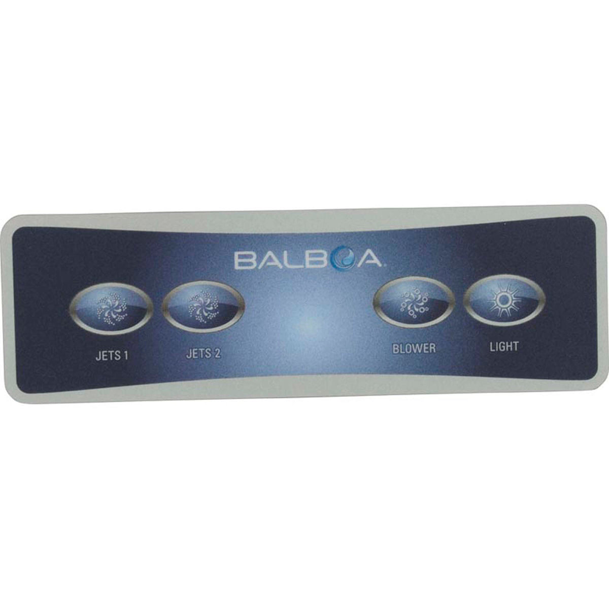 Overlay, Hydro-Quip, Platinum B, 4 Button, P1, P2, Bl, Lt, Aux