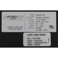 Control, Hydro-Quip CS4009-US2, P1, P2, Bl, Oz, 115v/230v, 5.5kW