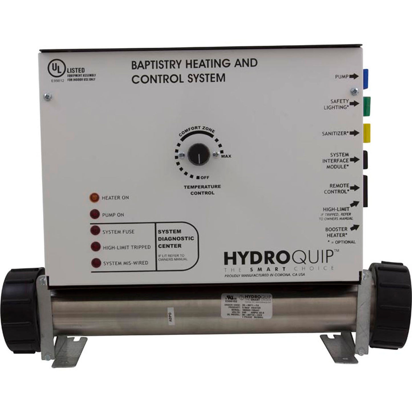 Contrôle de baptême, HQ BCS6000, 5,5 kW, 230 V, sans minuterie