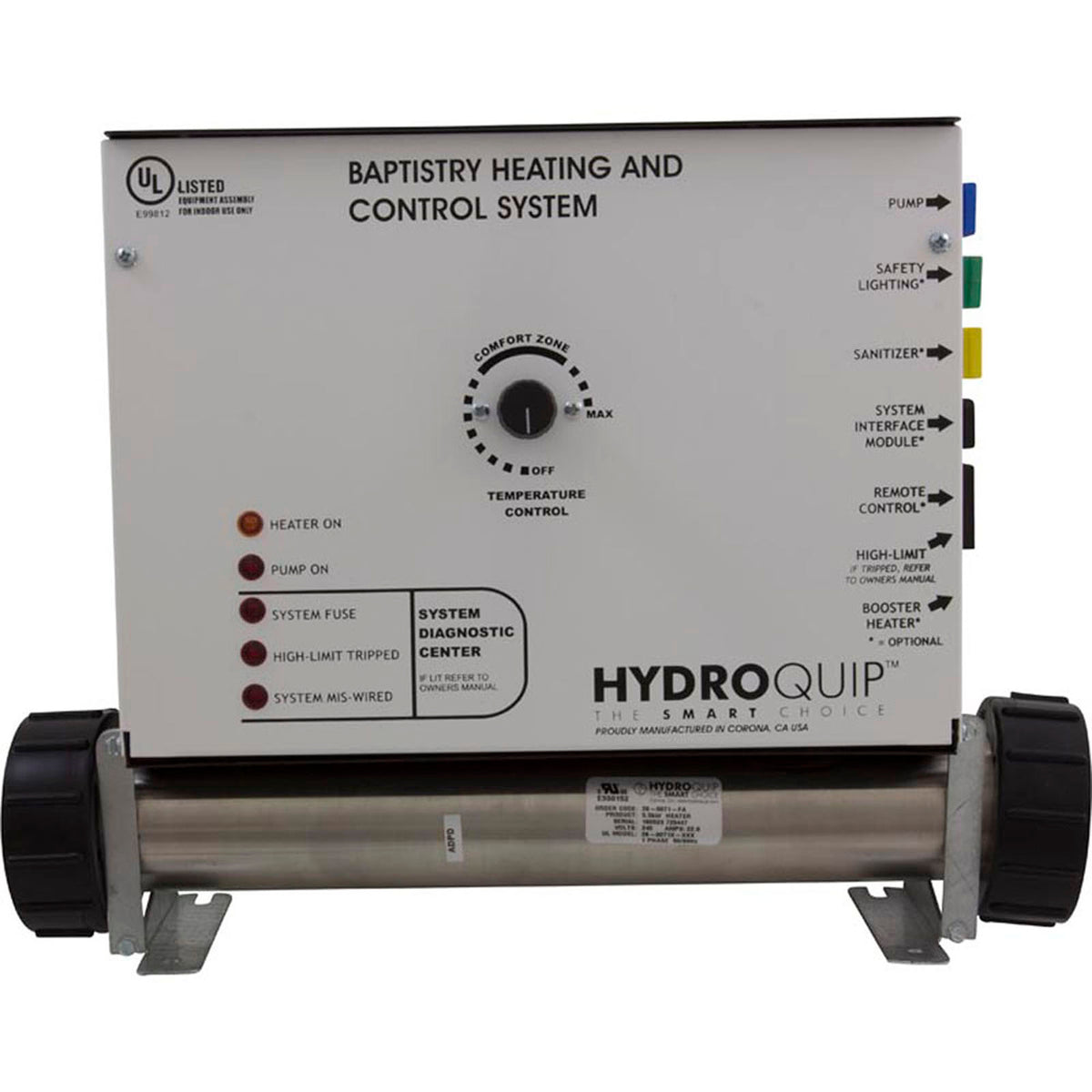 Baptismal Control, HQ BCS6000, 5.5kW, 230v, w/o Timer