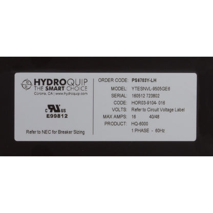 Contrôle, Hydro-Quip PS6703Y-LH, P1, P2, Bl, Oz, Lt, LH, 115v/230v