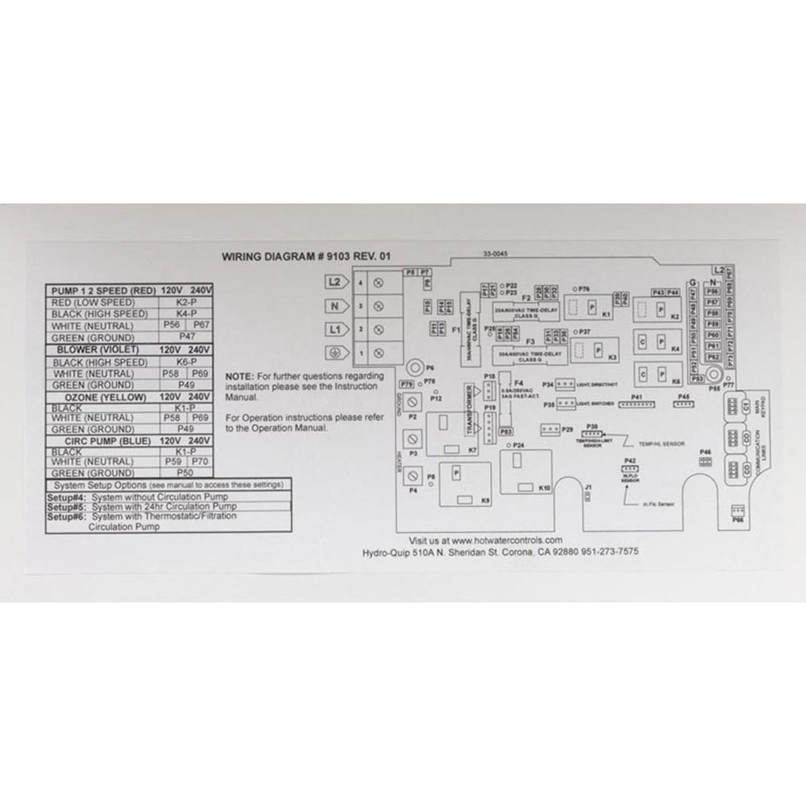 Control, Hydro-Quip PS6702Y-HS30, P1, Bl, Oz, Lt, 5.5kW, in.K200