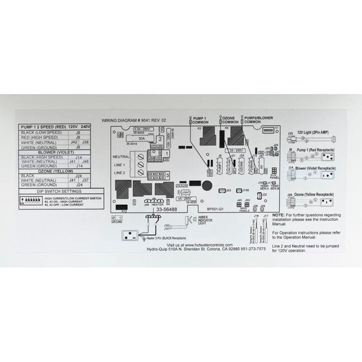 Control, Hydro-Quip PS6702BP-HS30, P1, Bl, Oz, Lt, 4.0kW, TP400