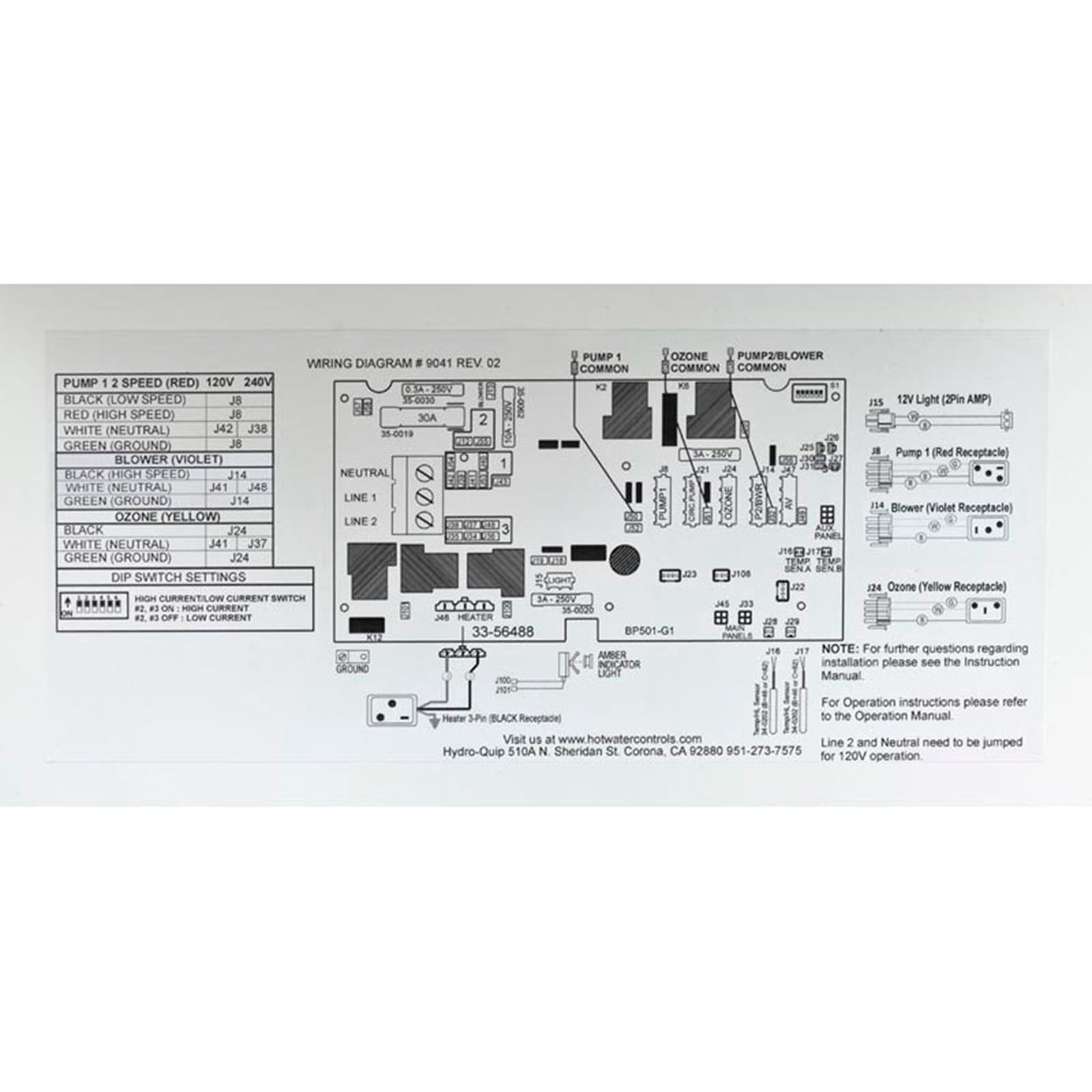 Control, Hydro-Quip PS6702BP-HS60, P1, Bl, Oz, Lt, 4.0kW, TP400