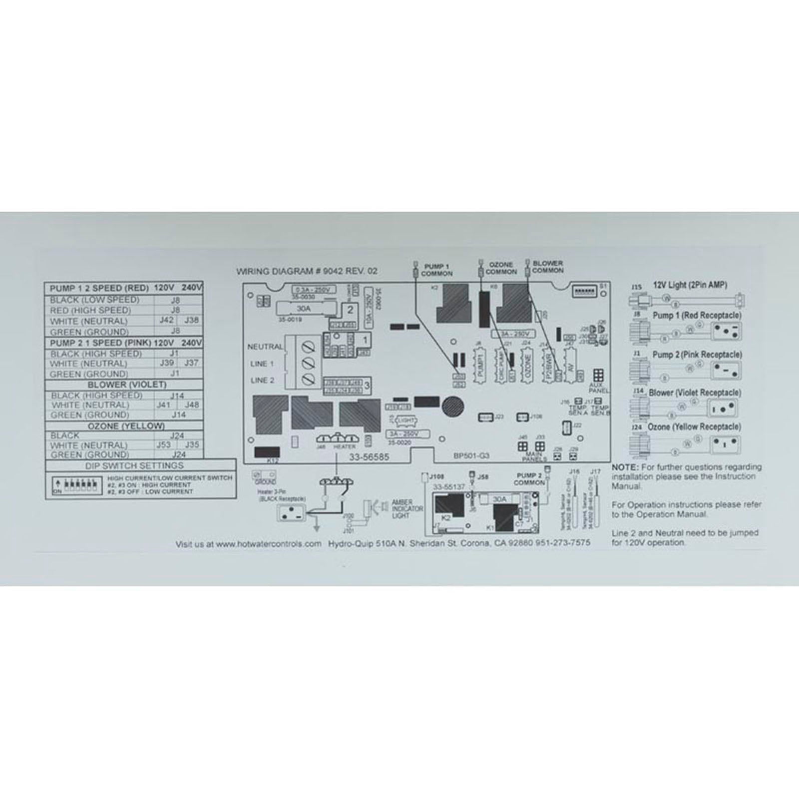 Control, Hydro-Quip PS6703BP-HS30, P1, P2, Bl, Oz, Lt, 4.0kW, TP800