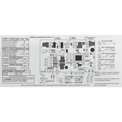 Contrôle, HQ PS9803BP-HS30, P1, P2 2 vitesses, bleu, oz, clair, 4,0 kW, TP600