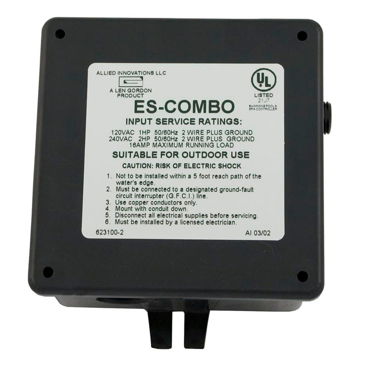 Air Switch, Len Gordon ES, 115v/230v, 20A