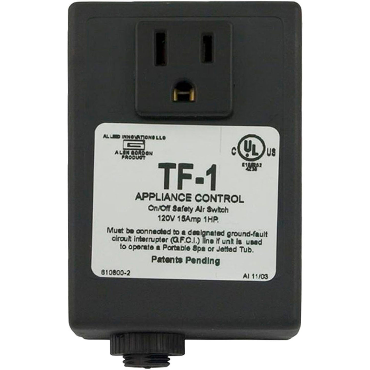 Bath Control, Len Gordon TF1, 115v, On/Off