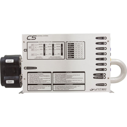 Control, United Spas C5-L Low Flow,P1,P2,Aux,CP,115/230v,T7S