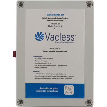 Liberación de vacío, SVRS sin vacío, no ajustable, eléctrico, Ctr Thd