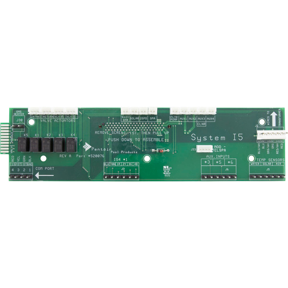 PCB, Pentair, IntelliTouchÃ‚Â®, i5-3