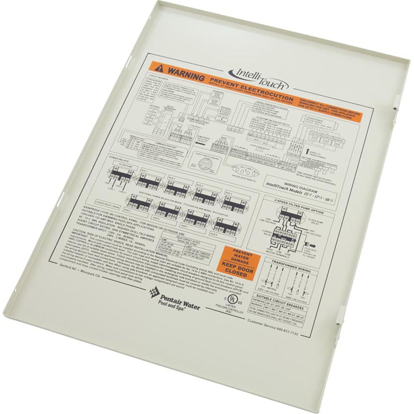Load Center Door, Pentair, IntelliTouch