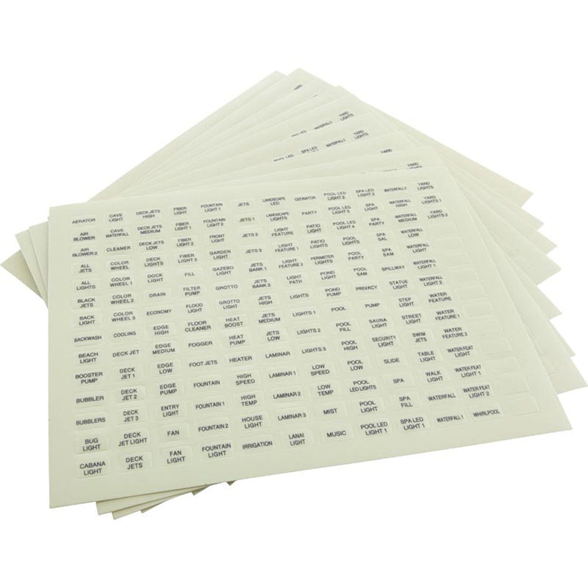 Label, Pentair, IntelliTouchÃ‚Â®, Outdoor Ctrl Panel, Set of 10