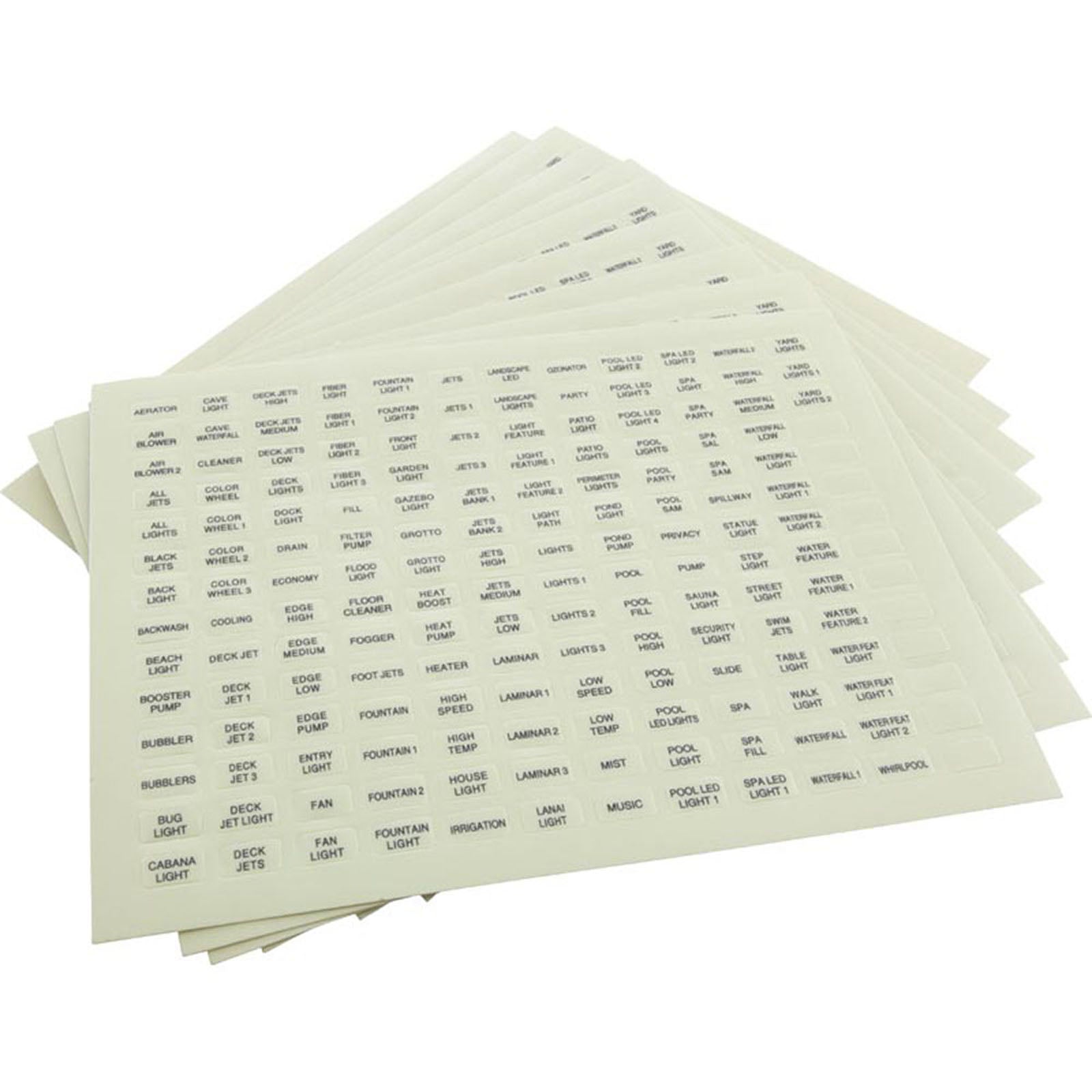 Label, Pentair, IntelliTouchÃ‚Â®, Outdoor Ctrl Panel, Set of 10